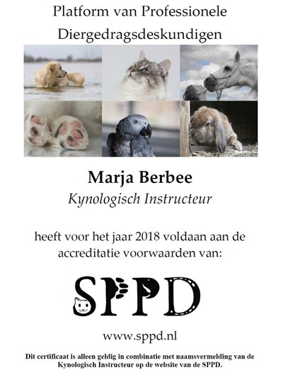 SPPD certificaat 2018